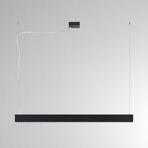 Molto Luce Κρεμαστό φωτιστικό LED PERFORA PROLINE M μαύρο 106 cm DALI up/down, ρυθμιζόμενος, Μαύρο, Σαλόνι / τραπεζαρία, Αλουμίνιο, σύγχρονο