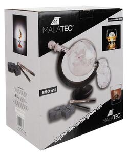 Σετ Καράφα Ουίσκι Globus Malatec 850ml, με 2 Ποτήρια, Σουβέρ, Λαβίδα και Παγάκια
