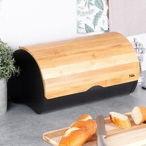 Ψωμιέρα από Μπαμπού 38x24x20cm, Ανθεκτική Κατασκευή σε Μαύρο-Καφέ Χρώμα