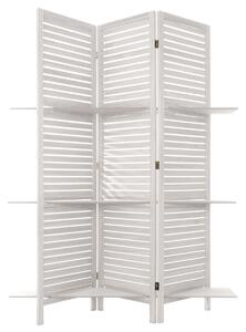 Παραβάν Με 3 Ράφια (120.5x37x170) A-S White 157120A