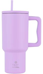 Κούπα Θερμός Με Λαβή & Καλαμάκι 900ml Estia Save The Aegean Tumbler Lavender Purple 01-32159