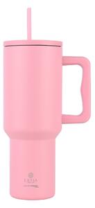Κούπα Θερμός Με Λαβή & Καλαμάκι 1.2lt Estia Save The Aegean Tumbler Blossom Rose 01-32210