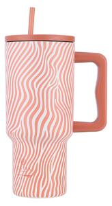 Κούπα Θερμός Με Λαβή & Καλαμάκι 900ml Estia Save The Aegean Tumbler Soft Ripple 01-32043