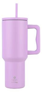 Κούπα Θερμός Με Λαβή & Καλαμάκι 1.2lt Estia Save The Aegean Tumbler Lavender Purple 01-32227