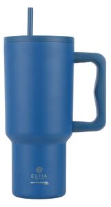 Κούπα Θερμός Με Λαβή & Καλαμάκι 900ml Estia Save The Aegean Tumbler Denim Blue 01-32166