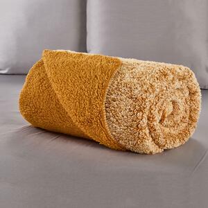 Κουβέρτα Fleece Μονή Με Γουνάκι (160x200) Whitegg KB156 Ώχρα