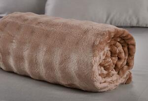 Κουβέρτα Fleece Μονή (160x220) Whitegg KB158 Μπεζ