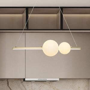 Zambelis Κρεμαστό φωτιστικό LED 22108, χρυσό, μήκος 62 εκ., μέταλλο/γυαλί, με, ρυθμιζόμενος, Χρυσό / Ορείχαλκου, Σαλόνι / τραπεζαρία, Αλουμίνιο, σύγχρονο