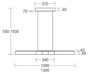 HerzBlut LED κρεμαστό φωτιστικό Lana del bianco, ξύλο, dimmable