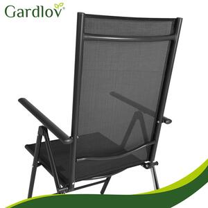 Αναδιπλούμενες καρέκλες κήπου Gardlov σετ 2 τεμαχίων μαύρες