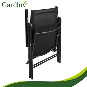Αναδιπλούμενες καρέκλες κήπου Gardlov σετ 2 τεμαχίων μαύρες