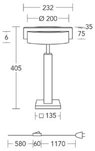 HerzBlut επιτραπέζιο φωτιστικό LED Talon, ξύλο, ρυθμιζόμενο