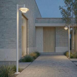 Lucande Φωτιστικό εξωτερικού χώρου LED Montaro, λευκό, 220 cm, IP54, Λευκό, Αλουμίνιο, σύγχρονο