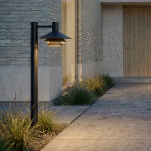 Lucande Φωτιστικό διαδρόμου LED Montaro, 100 cm, ανθρακί, με αισθητήρα, Μαύρο, Αλουμίνιο, σύγχρονο