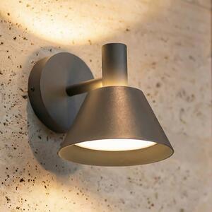 Lucande Εξωτερικός φωτιστικός τοίχου LED Tabena, μαύρο ματ, IP44, CCT, Μαύρο, Αλουμίνιο, σύγχρονο