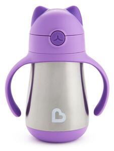 Παγούρι - Θερμός 237ml Με Καλαμάκι Munchkin Cool Cat Purple