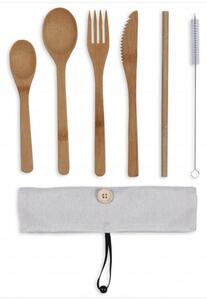 Σετ μαχαιροπίρουνα Bamboo Livoo MES134C χρώματος Beige