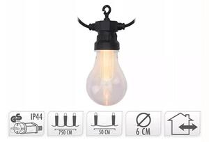 Διακοσμητικός Φωτισμός 20 LED , 7.5 Μέτρα - Θερμό Λευκό