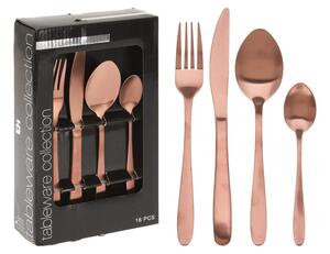 Σετ Μαχαιροπίρουνα Excellent Houseware ανοξείδωτα Καφέ - 16τμχ