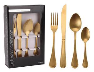Σετ Μαχαιροπίρουνα Excellent Houseware ανοξείδωτα Χρυσά - 16τμχ