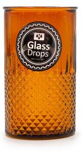 Ποτήρι Glass Drops Diamante (2393DB48) Από ανακυκλωμένο γυαλί, Χωρητικότητας 450ml, Διαστάσεων Ø 8 x Υ 13.5 cm, Topaz