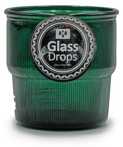 Ποτήρι Glass Drops Ribbed (2415DB734) Από ανακυκλωμένο γυαλί, Χωρητικότητας 300ml, Διαστάσεων Ø 9 x Υ 9 cm, Albahaca