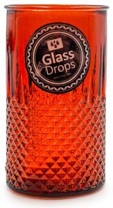 Ποτήρι Glass Drops Diamante (2393DB343) Από ανακυκλωμένο γυαλί, Χωρητικότητας 450ml, Διαστάσεων Ø 8 x Υ 13.5 cm, Pumpkin