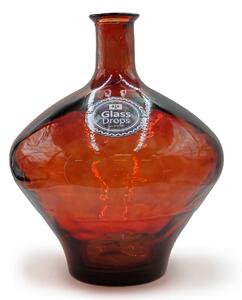 Διακοσμητικό Βάζο Glass Drops Cherry Cream Meguino (4638DB738) Από ανακυκλωμένο γυαλί, Χωρητικότητας 20.5L, Διαστάσεων Ø 37 x Υ 46cm, Terracota