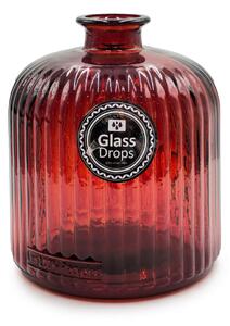 Διακοσμητικό Βάζο Glass Drops Daroca Stripe (4863DB738) Από ανακυκλωμένο γυαλί, Χωρητικότητας 1.95L, Διαστάσεων Ø 16 x Υ 18cm, Terracota