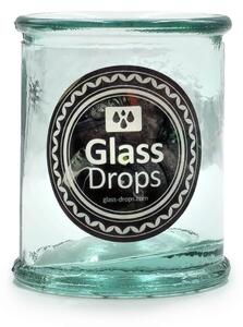 Kηροπήγιο Βάζο Glass Drops Diamante (5244) Aπό 100% ανακυκλωμένο γυαλί, Xωρητικότητας 130ml, Διαστάσεων Ø 7 x Υ 8 cm