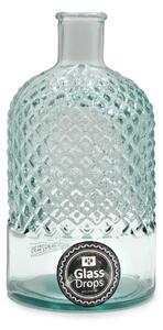 Διακοσμητικό Βάζο Glass Drops Diamante (5989) Aπό 100% ανακυκλωμένο γυαλί, Xωρητικότητας 1.5L, Διαστάσεων Ø 12 x Υ 22 cm