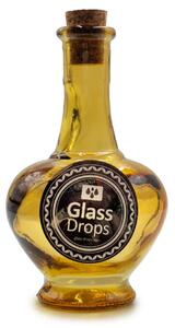 Διακοσμητικό Μπουκάλι με πώμα Glass Drops Navarra (5622DB411) Aπό 100% ανακυκλωμένο γυαλί, Xωρητικότητας 250ml, Διαστάσεων Ø 9 x Υ 15 cm, Yellow Gold