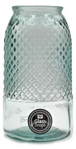 Διακοσμητικό Βάζο Glass Drops Diamante (5947) Aπό 100% ανακυκλωμένο γυαλί, Xωρητικότητας 3.6L, Διαστάσεων Ø 15 x Υ 28 cm