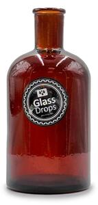 Διακοσμητικό Μπουκάλι Glass Drops Retro (5713DB738) Aπό 100% ανακυκλωμένο γυαλί, Xωρητικότητας 675ml, Διαστάσεων Ø 9 x Υ 19.5 cm, Terracotta