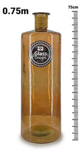 Διακοσμητικό Βάζο Glass Drops Frances Enea (E4750DB04) Aπό 100% ανακυκλωμένο γυαλί, Χωρητικότητας 32L, Διαστάσεων Ø 25 x Υ 75 cm, Cinnamon