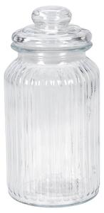 Γυάλινο βάζο Excellent Houseware με καπάκι, Χωρητικότητας 1L, 10x22cm