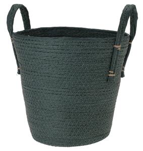 Διακοσμητικό καλάθι H&S Collection με χερούλια - Πράσινο
