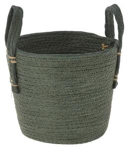 Διακοσμητικό καλάθι H&S Collection με χερούλια - Πράσινο