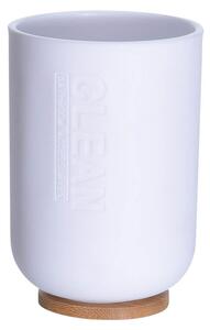 Κούπα μπάνιου Bathroom Solutions Χωρητικότητας 300ml, 7x7x11cm - Καφέ/Λευκό