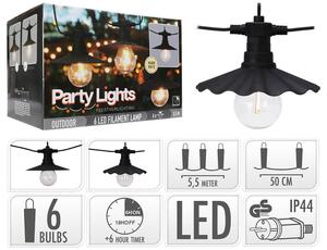 Διακοσμητικός Φωτισμός 6 LED , 5.5 Μέτρα - Θερμό Λευκό