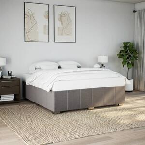 VidaXL Σκελετός Κρεβατιού Χωρίς Στρώμα Taupe 180x200 εκ. Υφασμάτινο