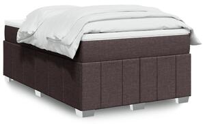 VidaXL Κρεβάτι Boxspring με Στρώμα Σκούρο Καφέ 120x200 εκ. Υφασμάτινο