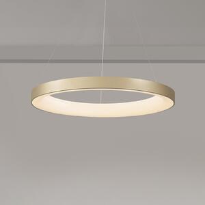 Mantra Iluminación Κρεμαστό φωτιστικό LED Niseko II, τηλεχειριστήριο, Ø 50cm σε χρυσό χρώμα, ρυθμιζόμενος, Χρυσό / Ορείχαλκου, Σαλόνι / τραπεζαρία, Αλουμίνιο, σύγχρονο
