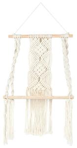 Ράφι τοίχου Μακραμέ Home Deco Factory με διαστάσεις 30x15x50cm