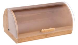Ψωμιέρα 5five με καπάκι και διαστάσεις 38.5x18.5x26cm - Απόχρωση ξύλου
