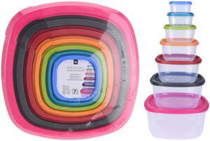Σετ Δοχεία Αποθήκευσης Τροφίμων Excellent Houseware με χωρητικότητες 225ml, 375ml, 650ml, 1125ml, 1.9L, 3.2L, 5.5L - 7 τεμάχια