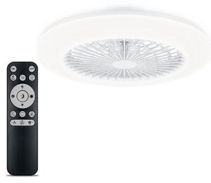 Philips Ανεμιστήρας οροφής LED Amigo, λευκός, 49 cm, CCT, DC, ρυθμιζόμενος, Λευκό, Σαλόνι / τραπεζαρία, Πλαστικό, σύγχρονο