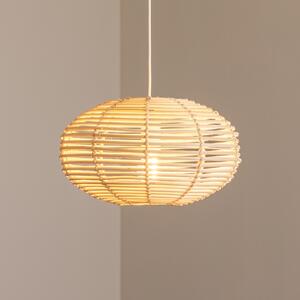Nowodvorski Lighting Κρεμαστό φωτιστικό RATTAN, Ø 40 cm, φυσικό καφέ, ρατάν, E27, ρυθμιζόμενος, Ξύλου, Σαλόνι / τραπεζαρία, Ξύλο