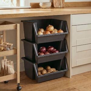 Κουτιά Αποθήκευσης (Σετ 3τμχ) F-V Storage Black 190423A