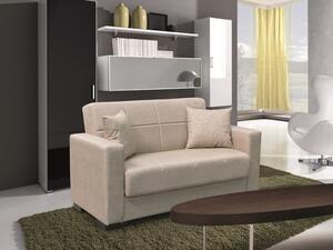 ROVER LIGHT BROWN ΥΦΑΣΜΑ 2ΘΕΣΙΟΣ ΚΑΝΑΠΕΣ/ΚΡΕΒΑΤΙ ΜΕ ΑΠΟΘ.ΧΩΡΟ 150Χ80εκ. - ZITA PLUS